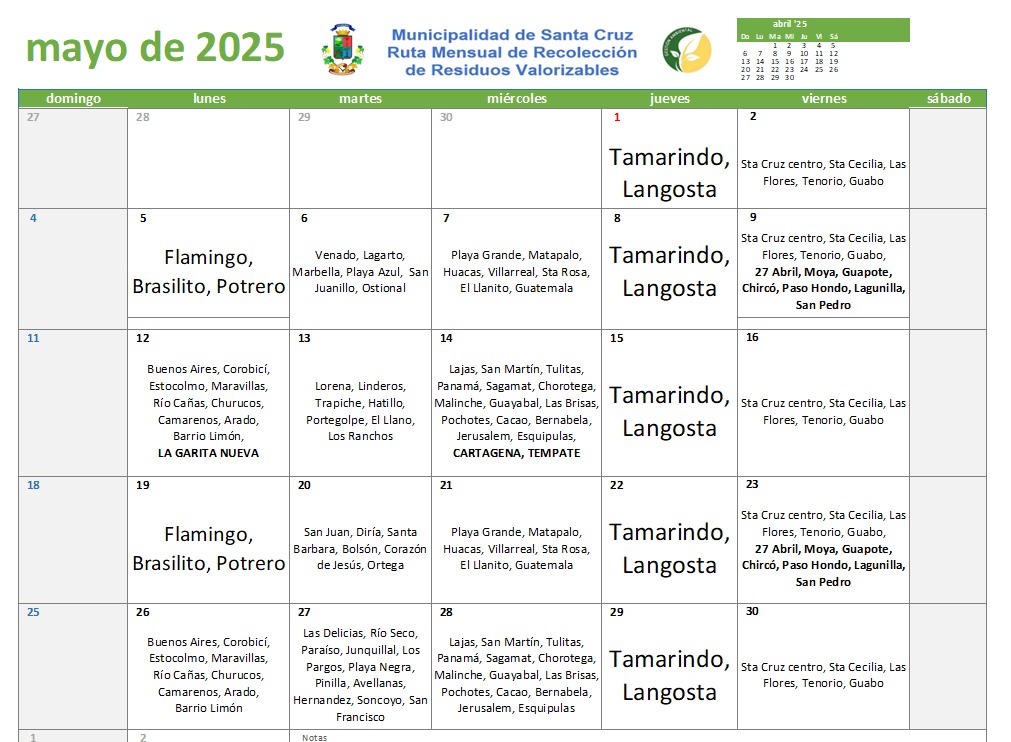 horario SUA RECICLAJE